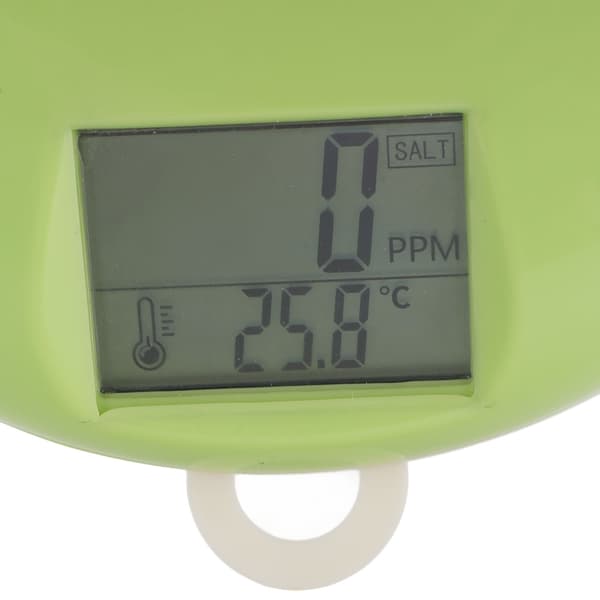 2 i 1 Solcellsdriven Pooltermometer Flytande Lättläst Digital Pooltermometer Salthalt Temperatur Vattenkvalitetstestare för Simbassänger Spa Bubbelpooler
