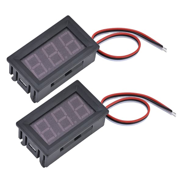 3-leder DC 0-99,9V Digitalt Voltmeter, 0,56\" LED Display Modul, Blå/Rød, Eksternt Panelmåler