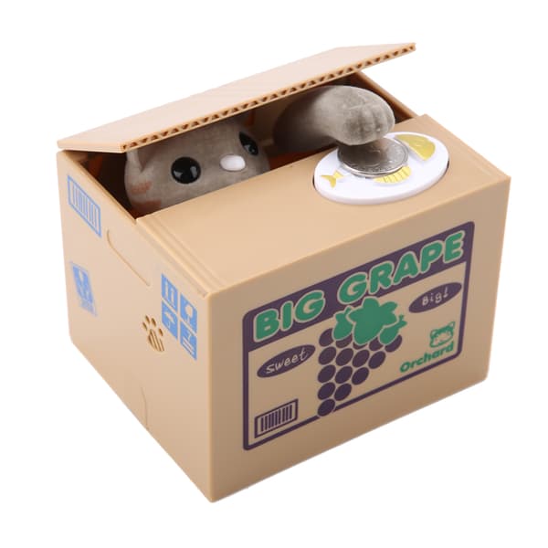 Bedårande kattspargris Automatisk myntsparbox för barn (#3)