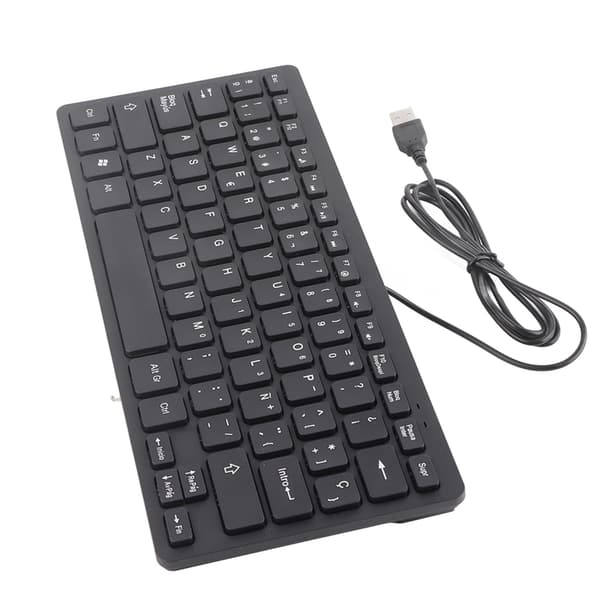 Kablet Mini Bærbar Spansk Tastatur USB-interface til Stationær Computer Ultratynd 78 Taster