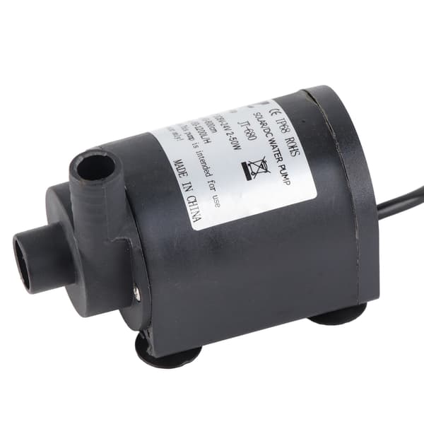 24V DC 1000L/H Solvarmvatten Cirkulationspump Borstlös Motor 7m Lyfthöjd