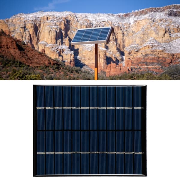 2W 12V DIY Polykristallin Kisel Solpanel Modul för Solljus Vetenskapsprojekt Laddning