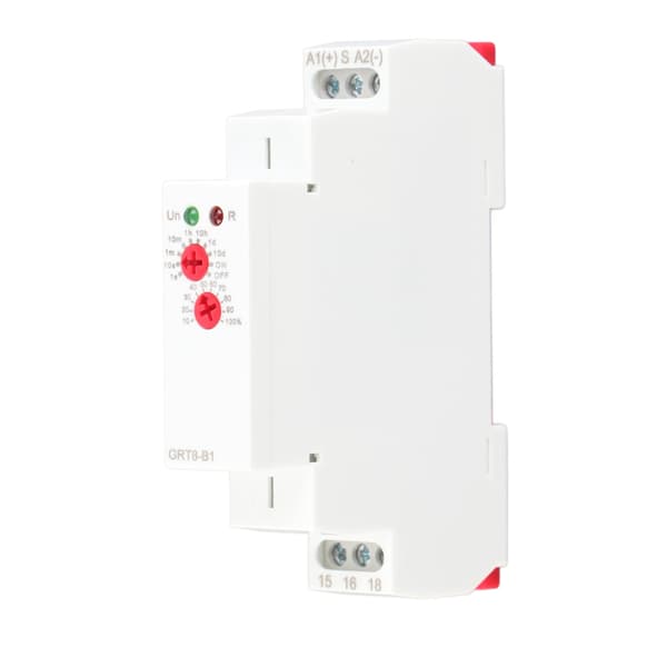 GRT8-B1 Mini Off-Delay -ajastinrele, DIN-kisko, AC/DC 12-240V