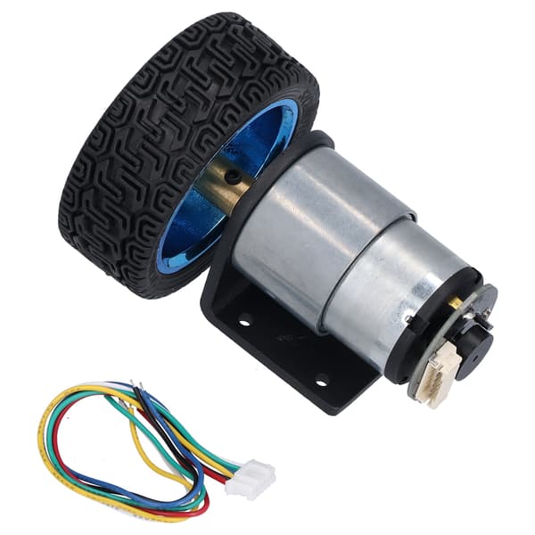Encoder Motorsæt Kit 6mm Aksel med Monteringsbeslag til Smart Bil Robot DIY DC6V JGB37‑52035RPM
