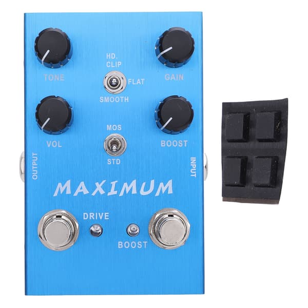 Overdrive Dual Channel Pedal Drive Boost Knob Effektpedal til Elguitar Bas DC 9V Input