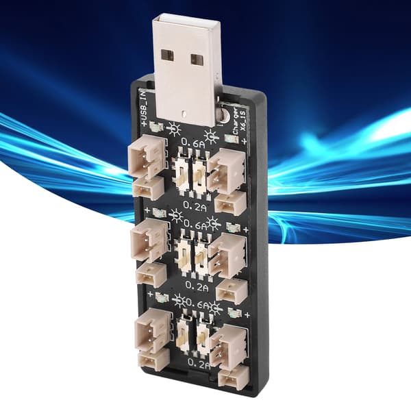 6-kanals USB lithium batteriopladerkort 3.7V 4.2V modul til DIY strømforsyning
