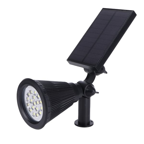 Solar LED-spotlights med 18 chips til udendørs havepark, spydlamper, hvid