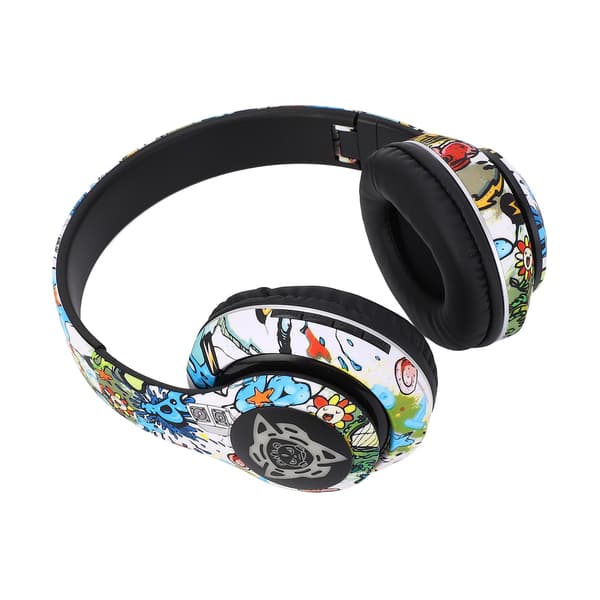 Trådløst Bluetooth-headset Multifunktionel støjreduktion Dyb bas Innovativt graffiti-design Bluetooth-hovedtelefoner