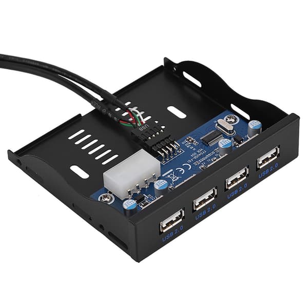 USB2.0 Floppy Frontpanel 3.5'' Floppy Bay 9-stifts till 4-gränssnitt USB 2.0 HUB