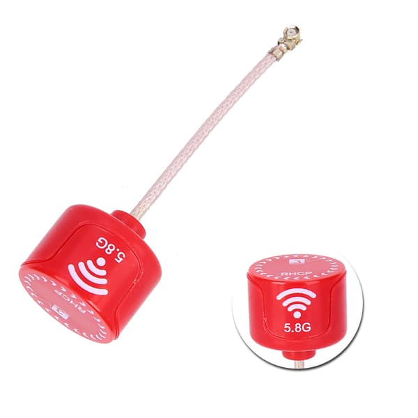 5.8Ghz 3dBi LHCP High Gain Antenne til FPV Racing Drone RC Dele Tilbehør Rød UFL