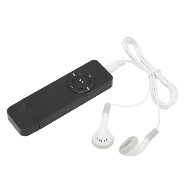 MP3-afspiller tabsfri lyd understøtter op til 64 GB mini-musikafspiller til studerende, løb, rejser, sort