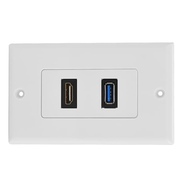 HDMI USB3.0 To i en integreret multimedievægpanel lyd- og videostik