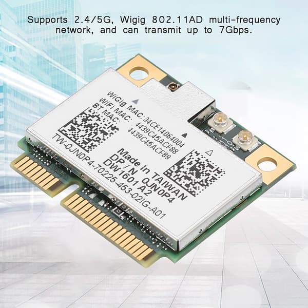 QCA9005 802.11AD Bluetooth 4.0 Wigig 7Gbps trådløst netværkskort til Dell 6430u E5440 E7440
