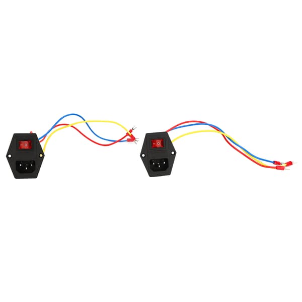 2 STK C14 Indgangsmodul 10A Sikring 6A 250V AC Vippekontakt Strømstik til 3D-printer