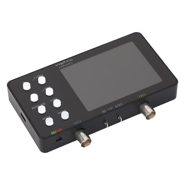 Håndholdt digitalt oscilloskop 3,2\" LCD, 2-kanals tester med 2 rød/sorte prøveklemmer