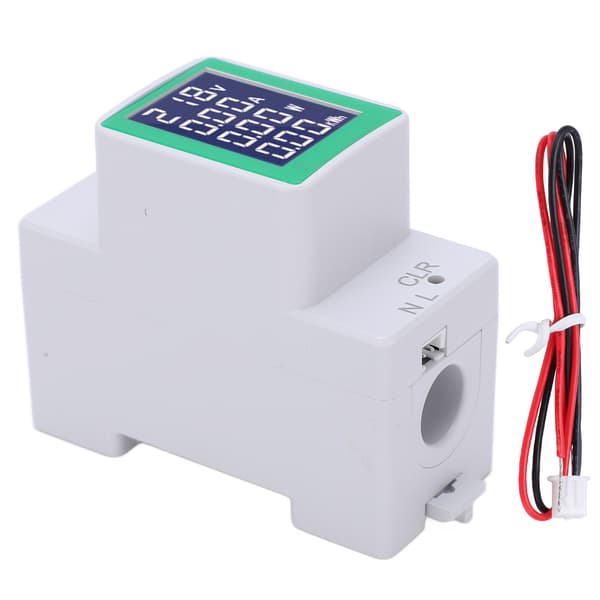 AC 50-300V PZEM-008 Skinne Wattmeter, LCD Digital Voltmeter Ammeter, Multifunktionel Energimåler