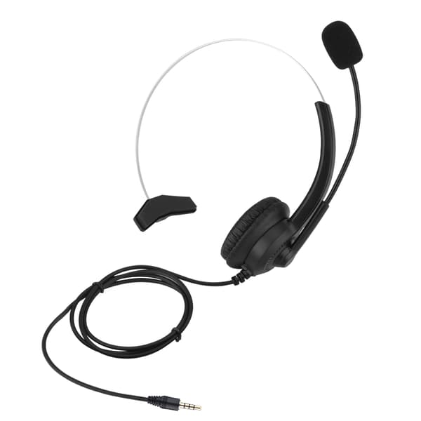 Støjreducerende Call Center Headset Komfortabelt Telefonheadset - 3.5mm Stik