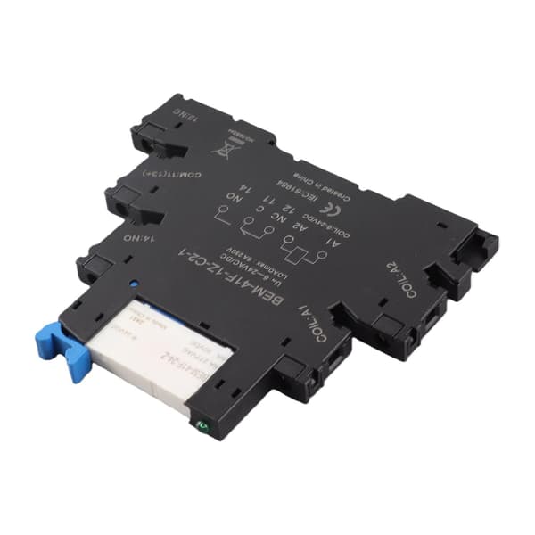 DC-styret AC ultratyndt solid state-relæ, DIN-skinne SPDT 6A 6-24V spole, kompakt modul