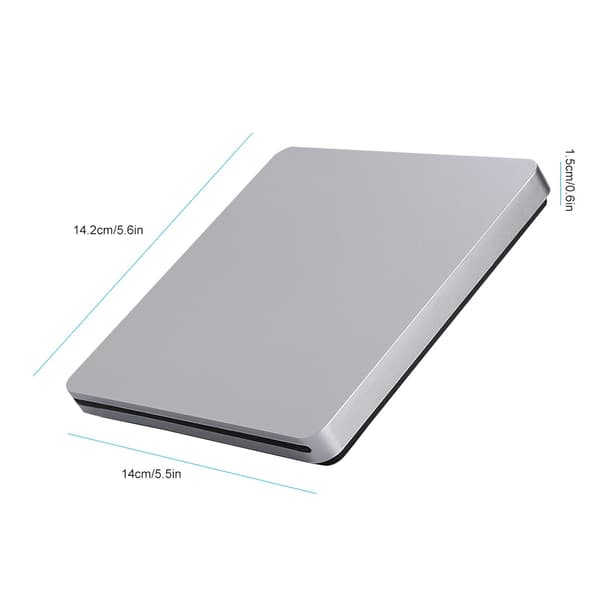 USB 3.0 dataöverföring extern slot-in DVD-brännare CD-enhet för Mac Windows