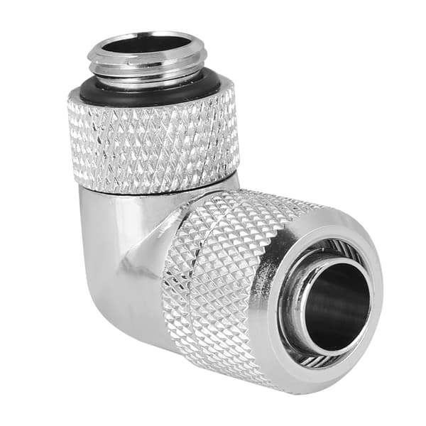 G1/4 Gevind Vandkøling Fitting Tyndt Rør 90° Retvinklet Albue (Sølv)