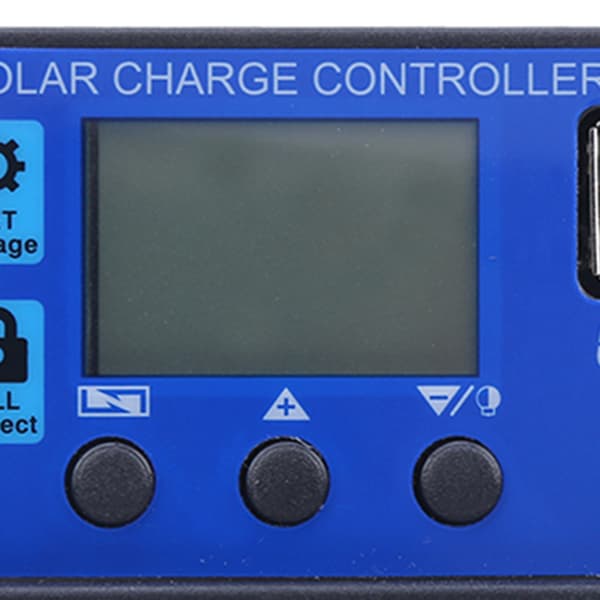 Solar Charge Controller LCD 12V/24V 20A Dual USB Batteriregulator