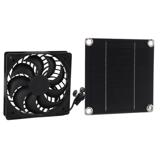 5W 5V Monokristallin Solpanel Fläktkit Solcellspanel Avgasfläktkit