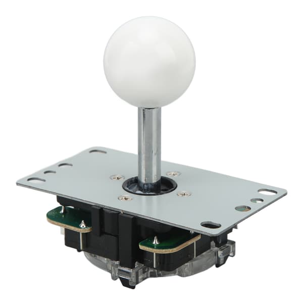DIY USB Controller Computer Rocker Oval Ball Joysticks med kontrolchip til arkadespil Hvid
