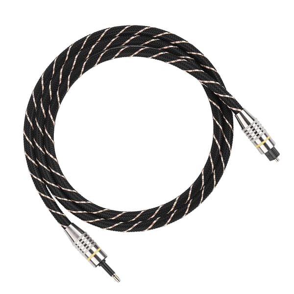 Toslink til Mini Plug 3,5 mm Optisk Fiber Digital Lydkabel SPDIF Guldbelagt Stik 1m