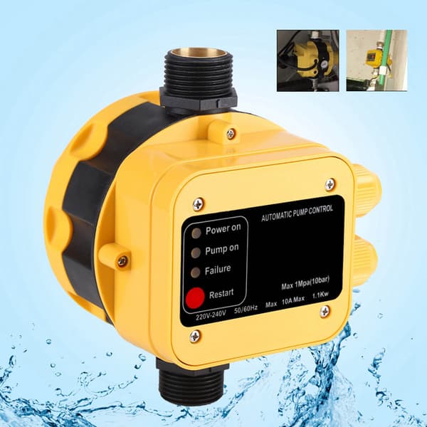 Automatisk tryckregulator för vattenpump med mätare, elektrisk regulator för hemmabruk