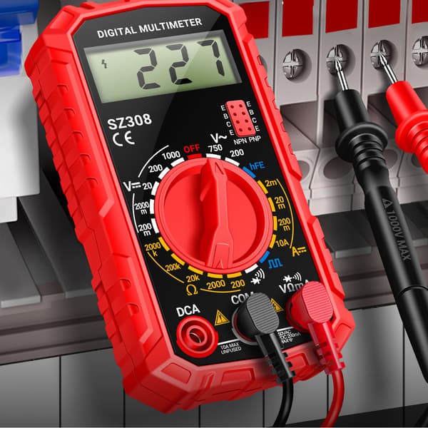 Digital Multimeter 4000 Counts NCV Tester AC DC Spänning Ohm Volt Ampere Meter Bärbar för Hem Bil Verkstad