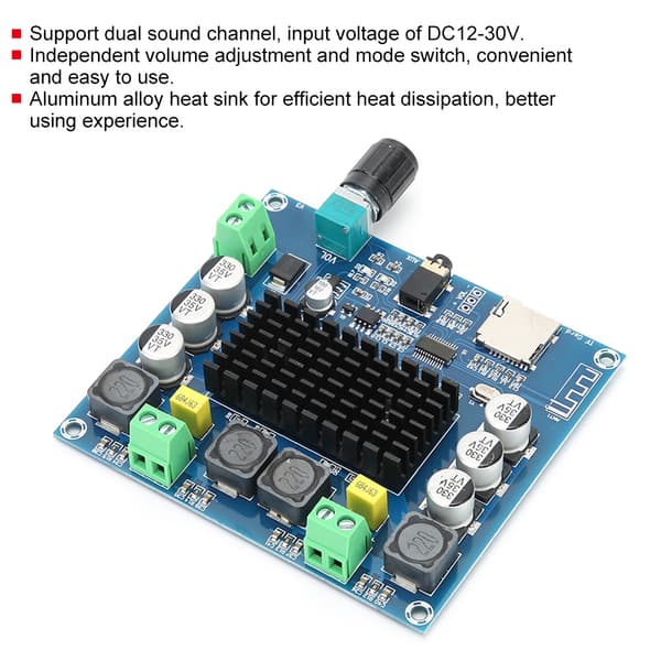 A105 TDA7498 100Wx2 Digital Bluetooth Justerbar Volym Ljudförstärkarkort