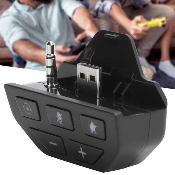 Headset Adapter Controller Audio Adapter Hovedtelefon Konverter til Xbox One Trådløs Gamepad Sort