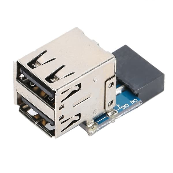 9PIN til 2 porte USB2.0 udvidet udvidelsesportadapter computertilbehør