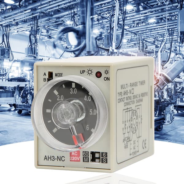 Fördröjningsrelä Mini Multi Range Justerbar a B Läge AH3 NC AC220V 50/60Hz
