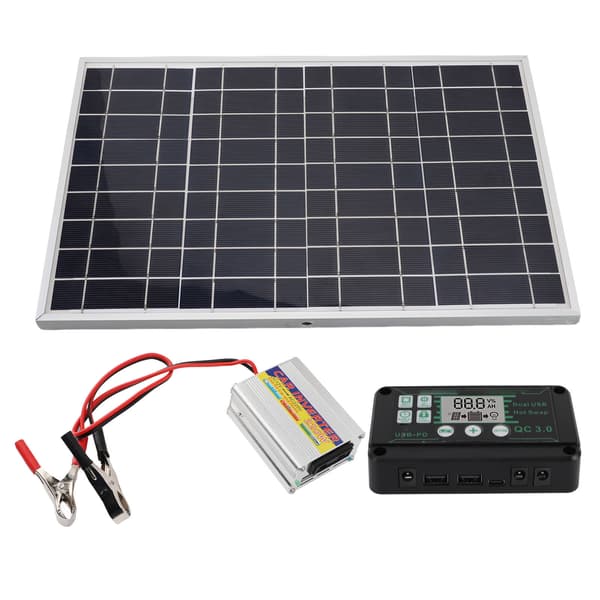 Solpanel Kit 30W Solpanel 220W MPPT Strøminverter Vandtæt Controller til Strøm