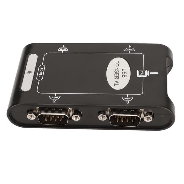 USB til seriel adapter 4 RS232-porte COM-reservefunktion DB9 kompakt USB til RS232-adapter til Windows 10 8 7