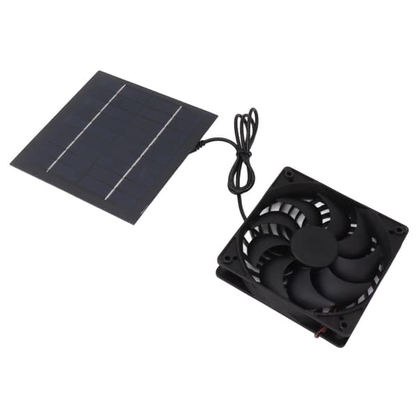 10W solcellepanel ventilatorsæt soldrevet ventilator til små drivhuse hundehuse skure ventilation