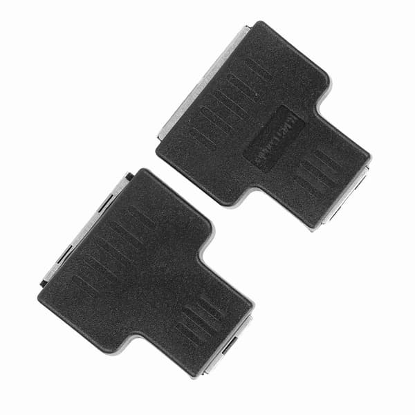 2 stk. Ethernet-kabeladapter 1-ind 2-ud RJ45 hun-interface LAN-stik kabeludvider splitter til internetkabel
