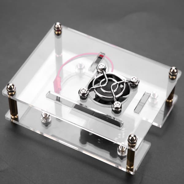 Akryl PMMA Kabinet Boks Beskyttelsesetui Køleventilator til Raspberry Pi 2 3 Model B og Pi b