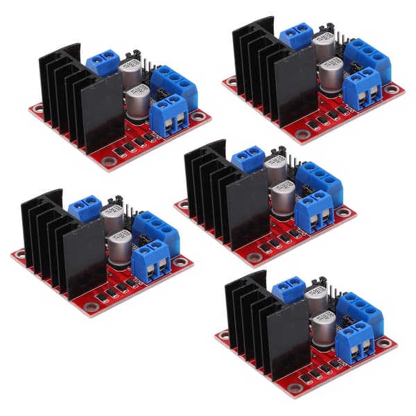 5 stk. L298N Dual H-Bridge Stepper Motor Driver Controller Board Modul