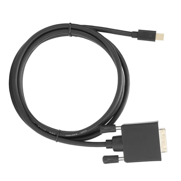 Mini DP til DVI-kabeladapter Kobberleder 4K 1080P med ABS-hus 1,8m/5,9ft