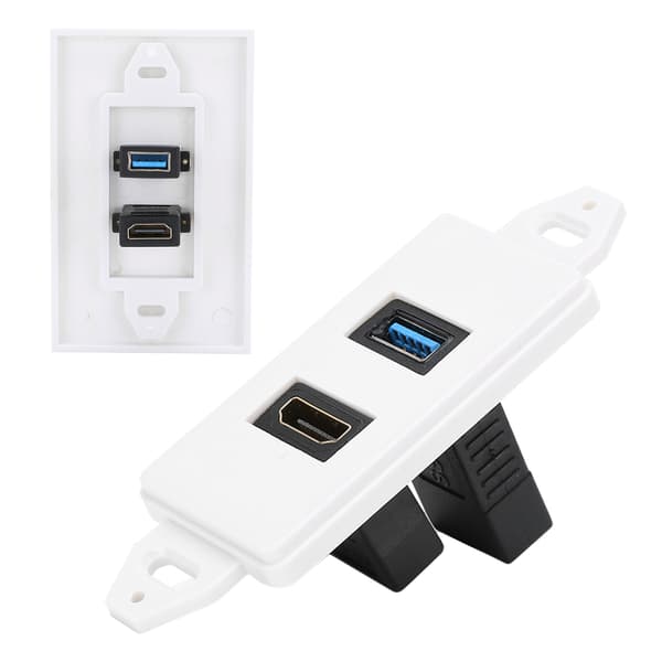 HDMI USB3.0 To i en integreret multimedievægpanel lyd- og videostik