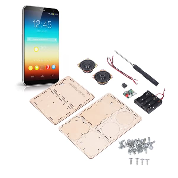 DIY Bluetooth-högtalarkit Stereo Surround Giftfritt Kompositträ DIY-högtalarkit för Elev