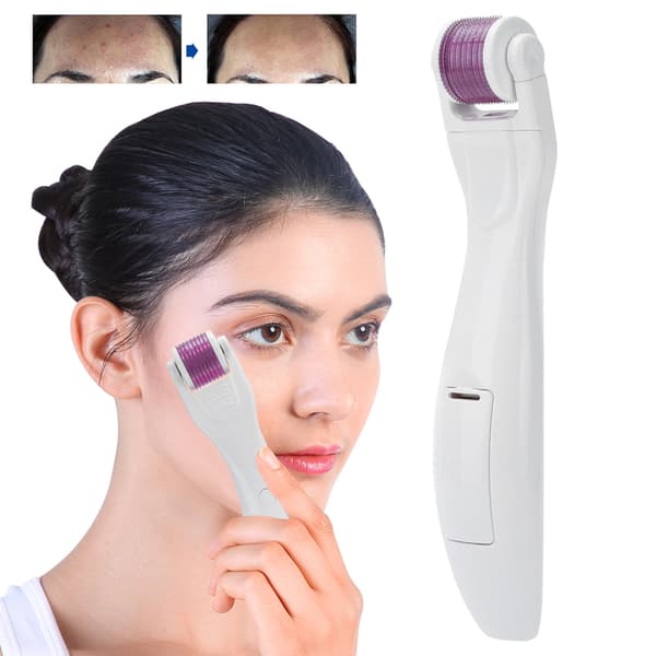 Mikroneula Derma Roller Tärisevä Mikroneula Kasvorulla Fotoniterapia Valorulla