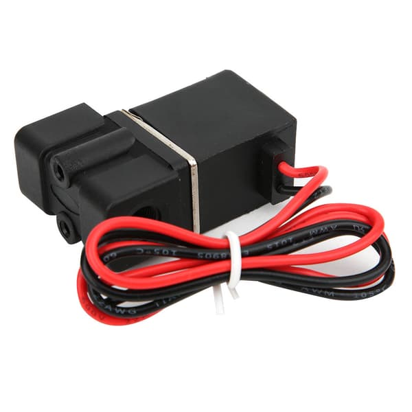 Snabb respons plast elektrisk magnetventil 12V DC 2 position 2-vägs luft vatten olja G1/8