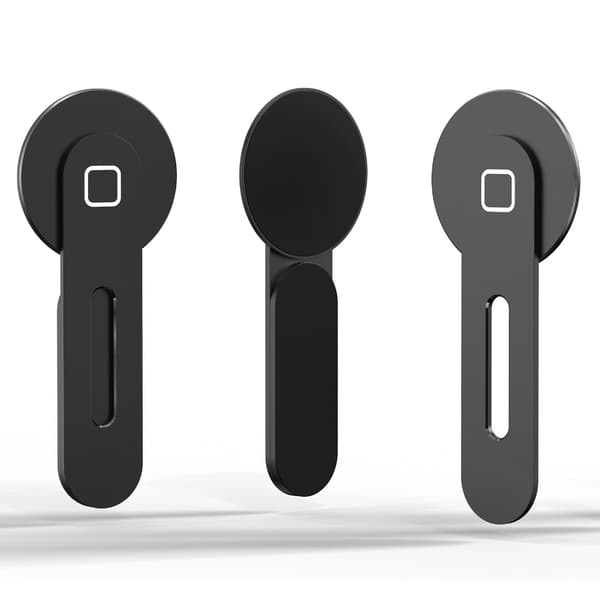 Magnetisk telefonholder til iPhone 12 13, bærbar kantmontering i aluminiumslegering, stærkt greb, sort
