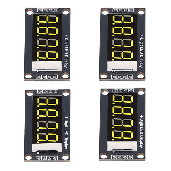 4-pak TM1637 0,36\" Rød LED 4-cifret 7-segment displaymodul Digitalt rør til Arduino