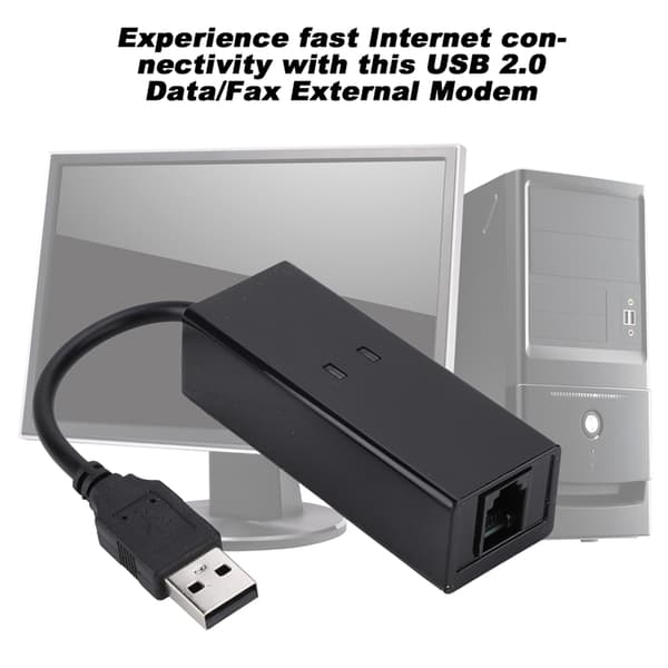USB 56K Ekstern Dial Up Voice Fax Data Modem Passer til Win7 Win8 Win10 XP