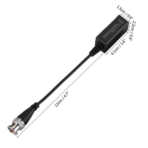 1 par HD CVI/AHD/TVI Passiv Transceiver Adapter Transmitter Video Balun CCTV UTP BNC Cat5
