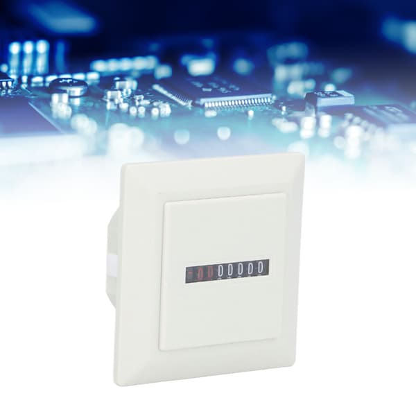 BERM Timmätare Mekanisk Mätare Industriell Timer 72x72mm Vit 220VAC